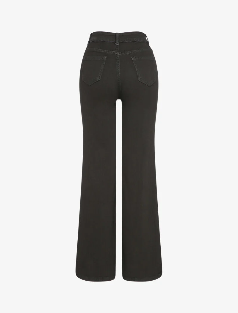 Jean wide leg à taille haute - Noir - Image 2