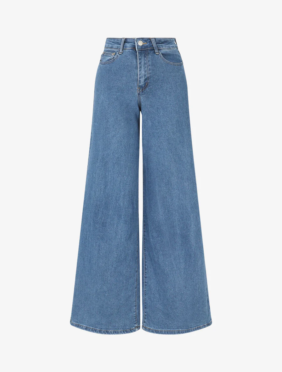 Jean wide leg coupe droite - Bleu