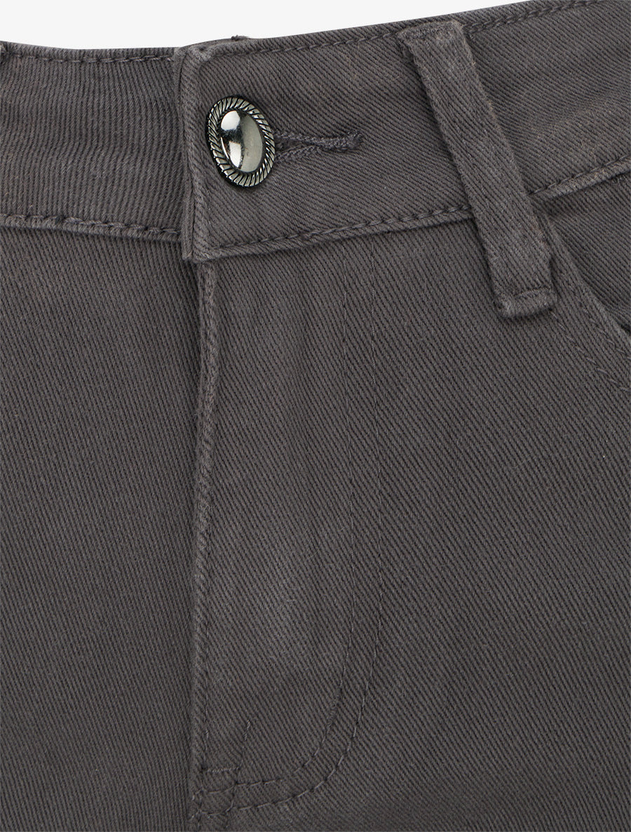 Jean wide leg coupe droite - Gris anthracite - Image 3