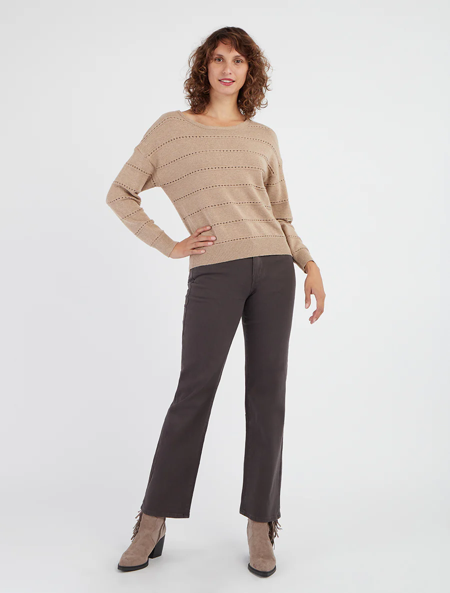 Jean wide leg coupe droite - Gris anthracite - Image 4