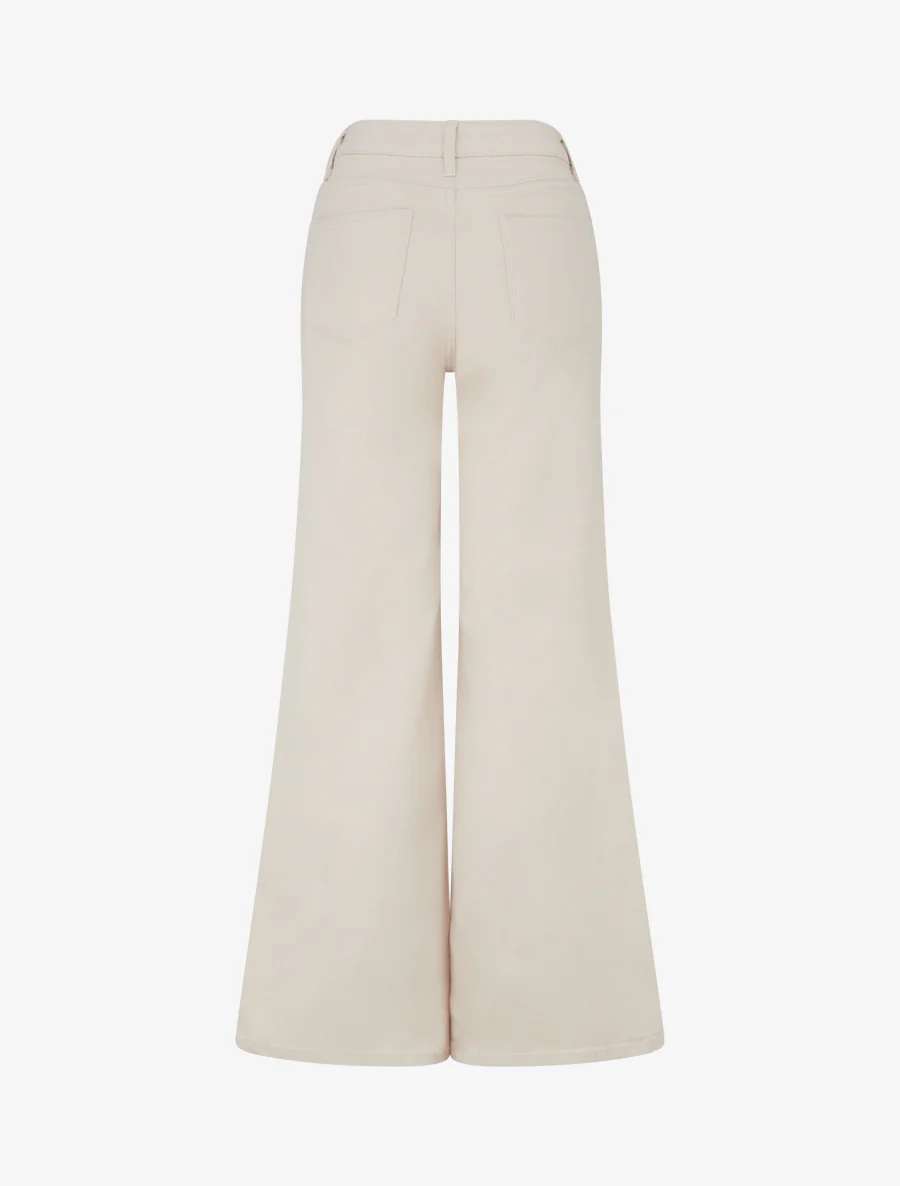 Jean wide leg coupe droite - Beige - Image 2