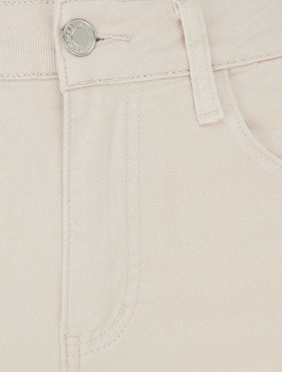 Jean wide leg coupe droite - Beige - Image 3