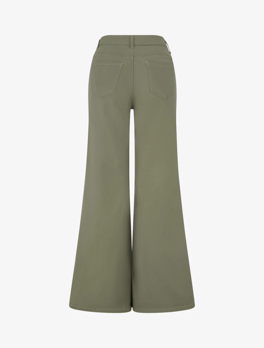 Jean wide leg coupe droite - Kaki - Image 2