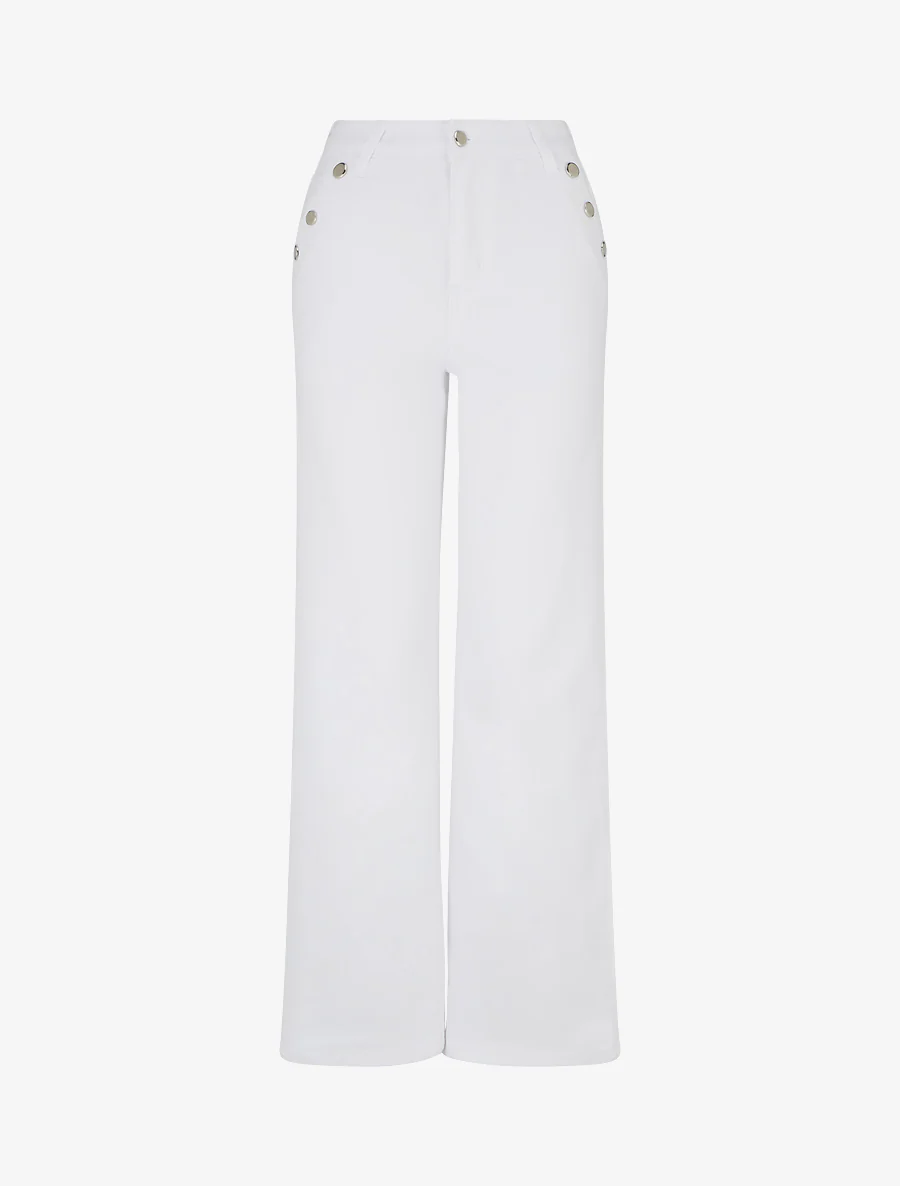 Jean wide leg coupe droite - Blanc