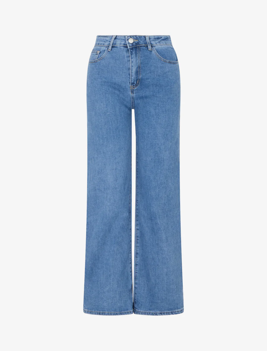 Jean wide leg grande taille - Bleu