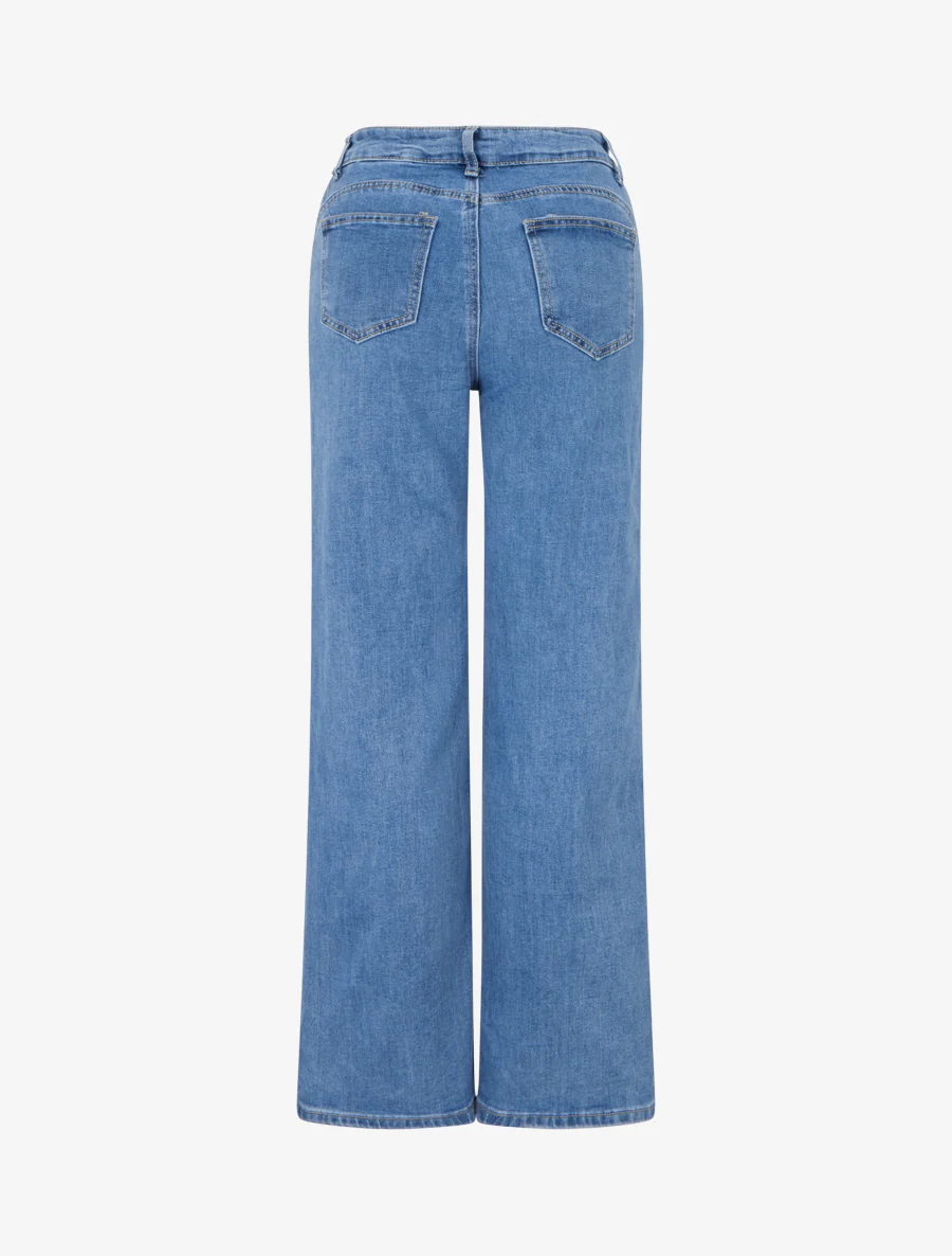 Jean wide leg grande taille - Bleu - Image 2