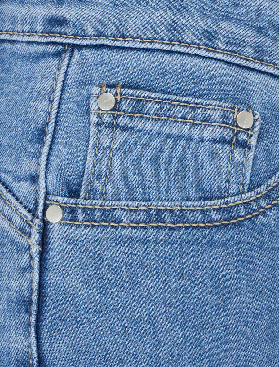 Jean wide leg grande taille - Bleu - Image 3