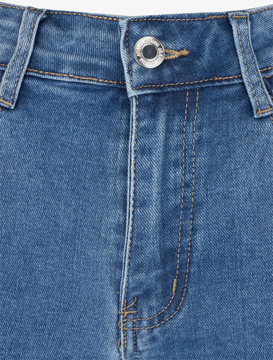 Jean wide leg push-up - Bleu - Image 3