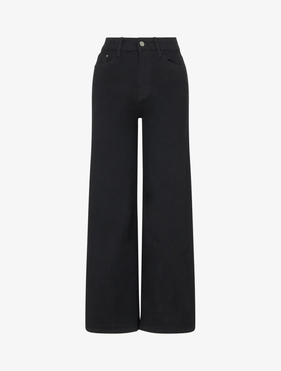 Jean wide leg taille haute - Noir