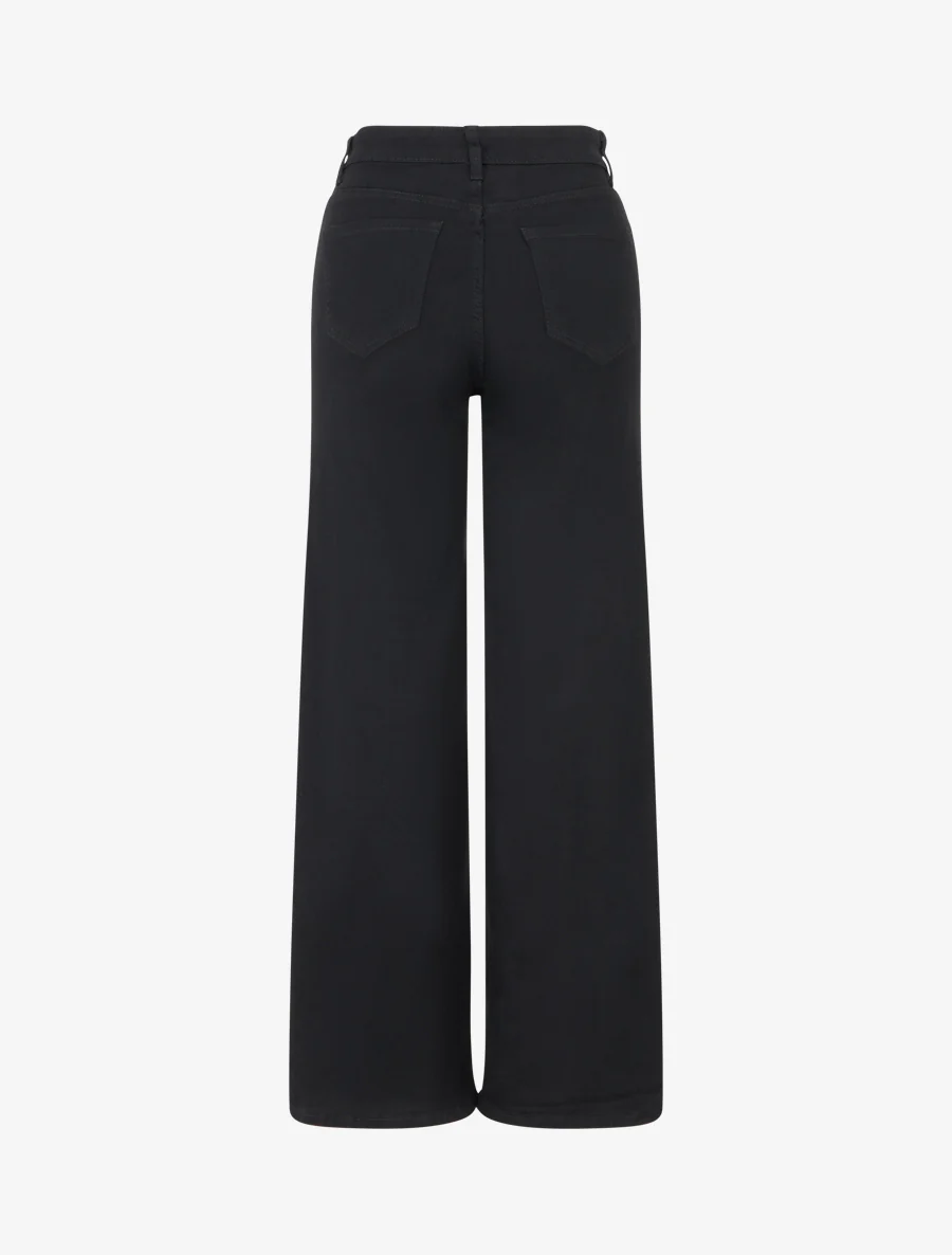 Jean wide leg taille haute - Noir - Image 2