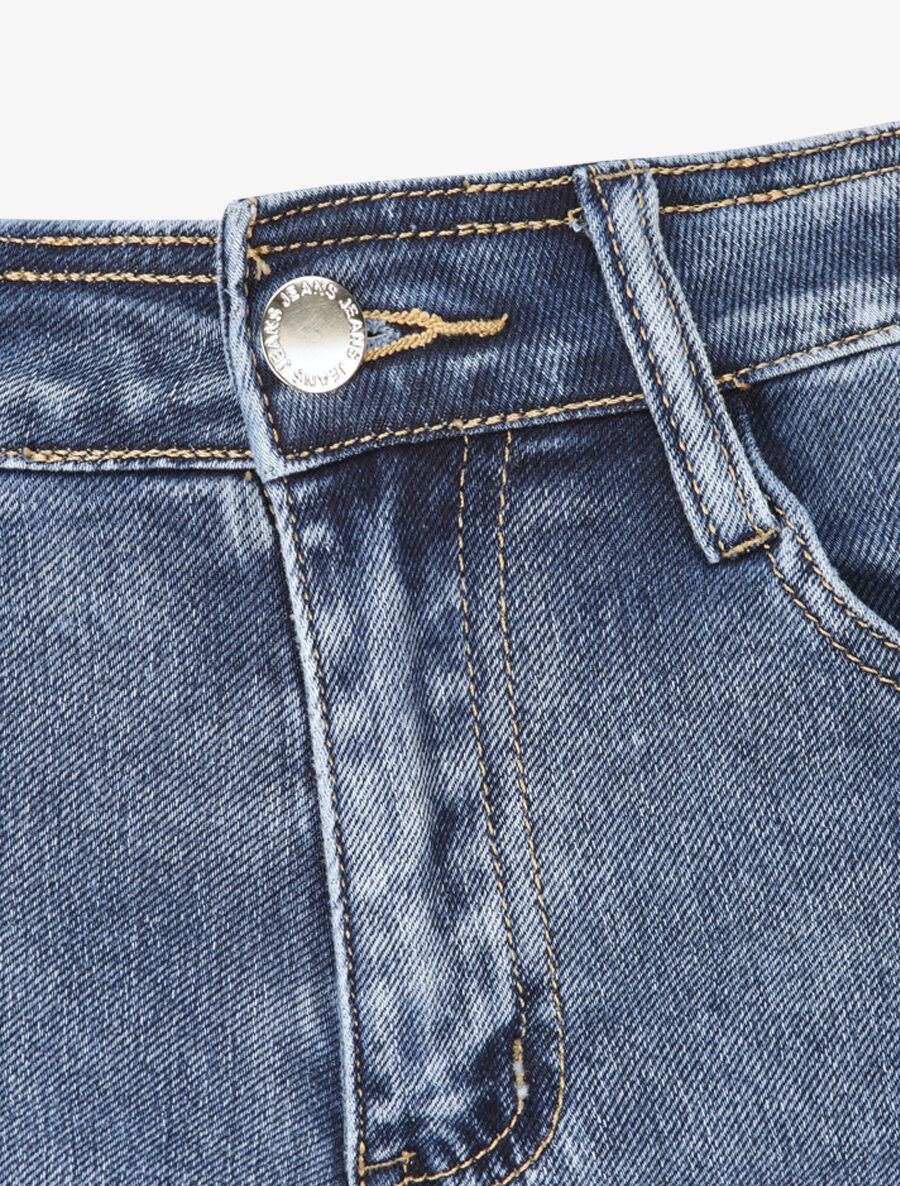 Jeans slim à taille haute - Bleu clair - Image 3