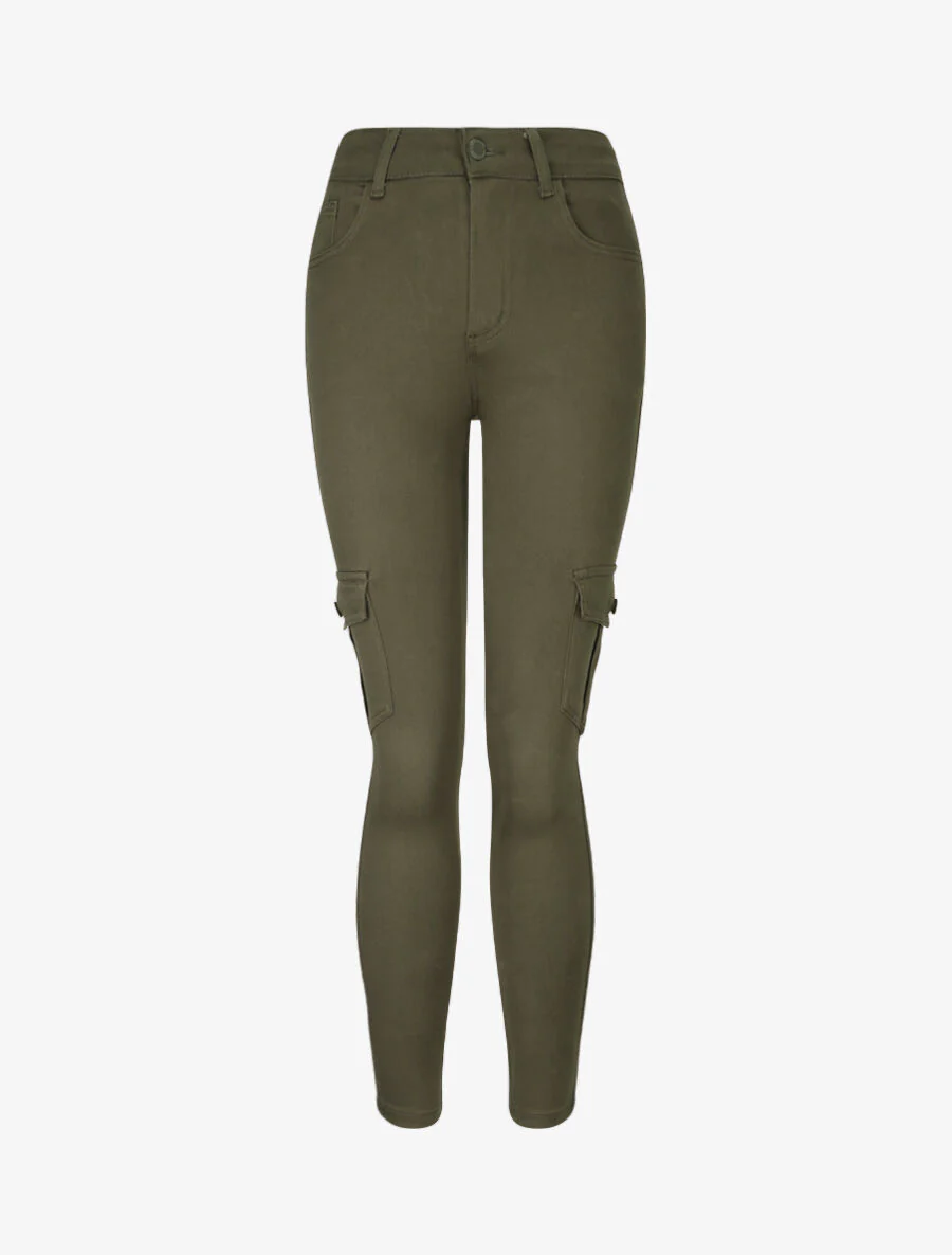 Jeans slim style cargo - Kaki
