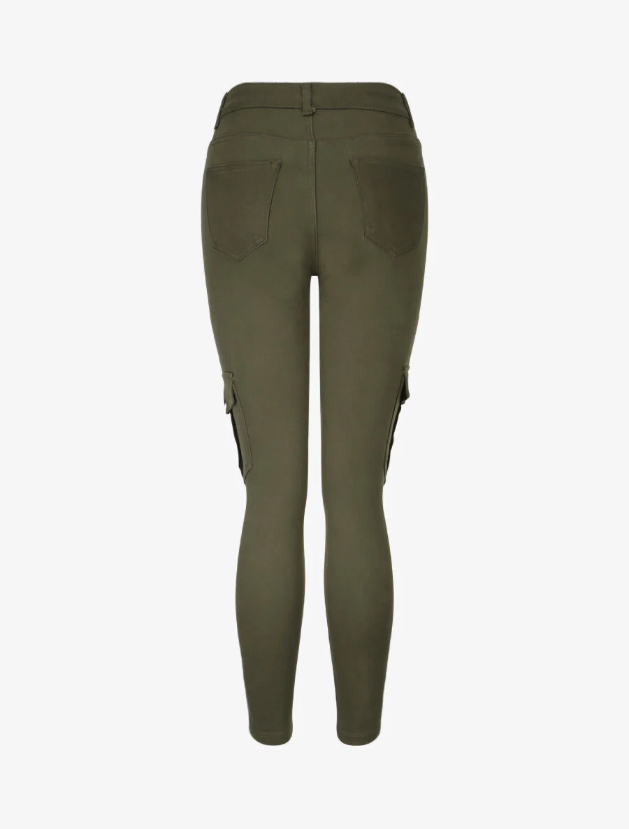 Jeans slim style cargo - Kaki - Image 2