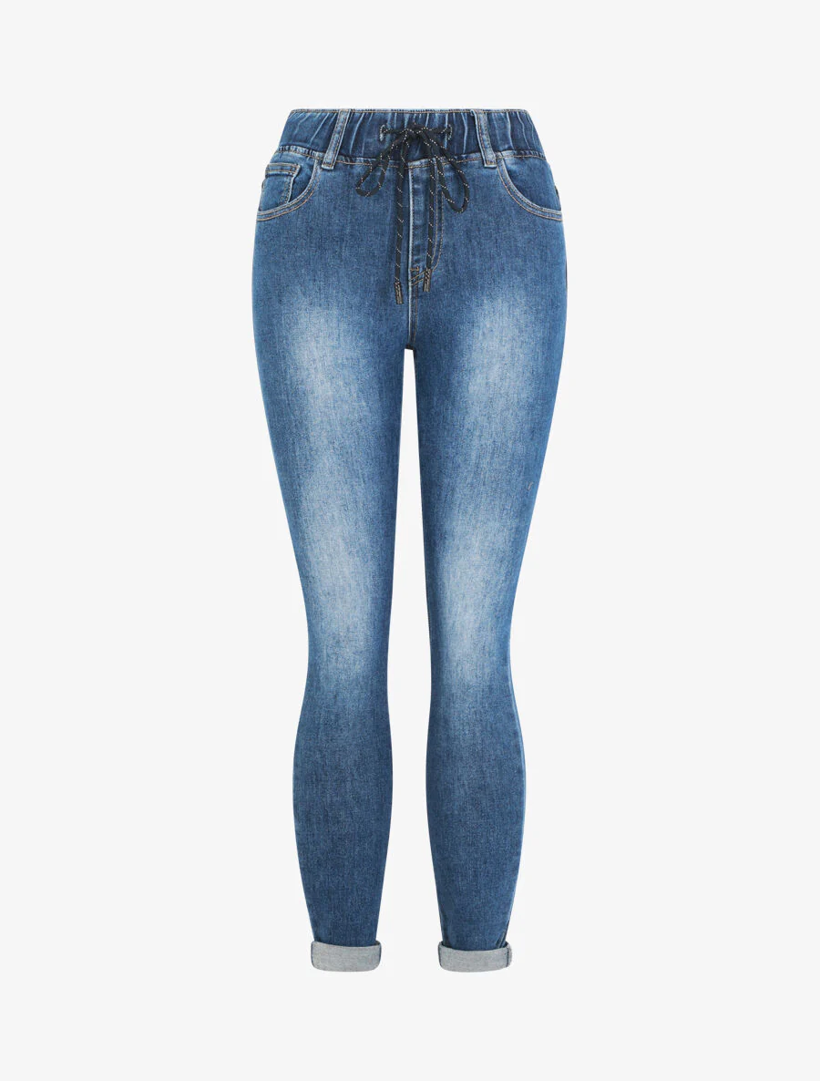 Jegging à ourlet - Bleu