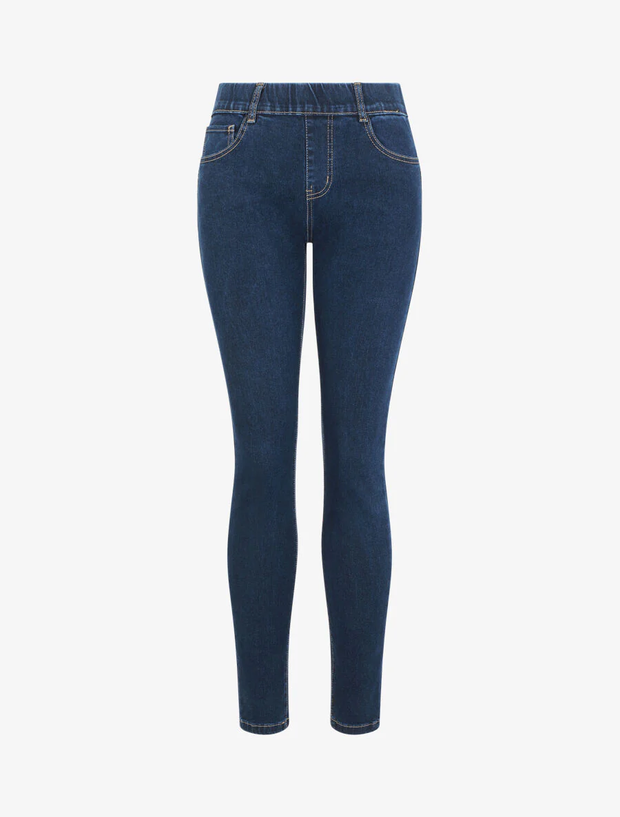 Jegging skinny push-up grande taille - Bleu