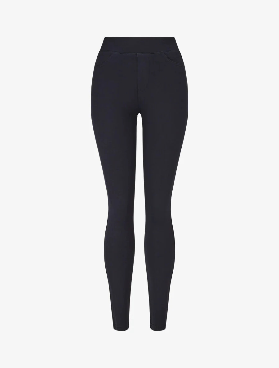 Jegging uni taille standard coupe slim - Marine