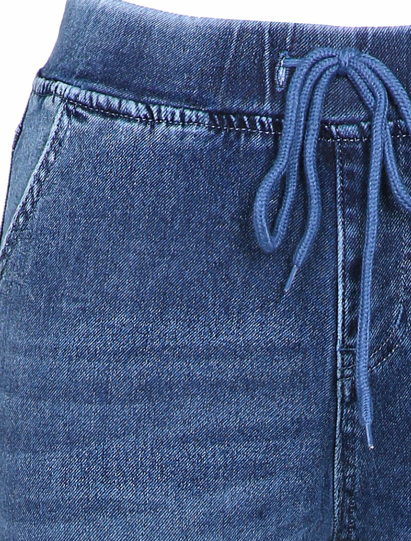 Jogpant basique en jean - Bleu - Image 3