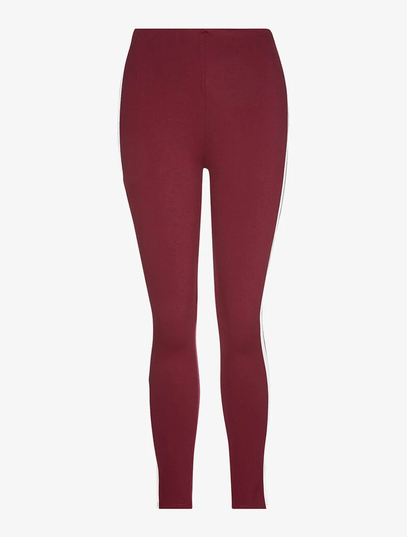 Jogpants 7/8 bandes blanches - violet