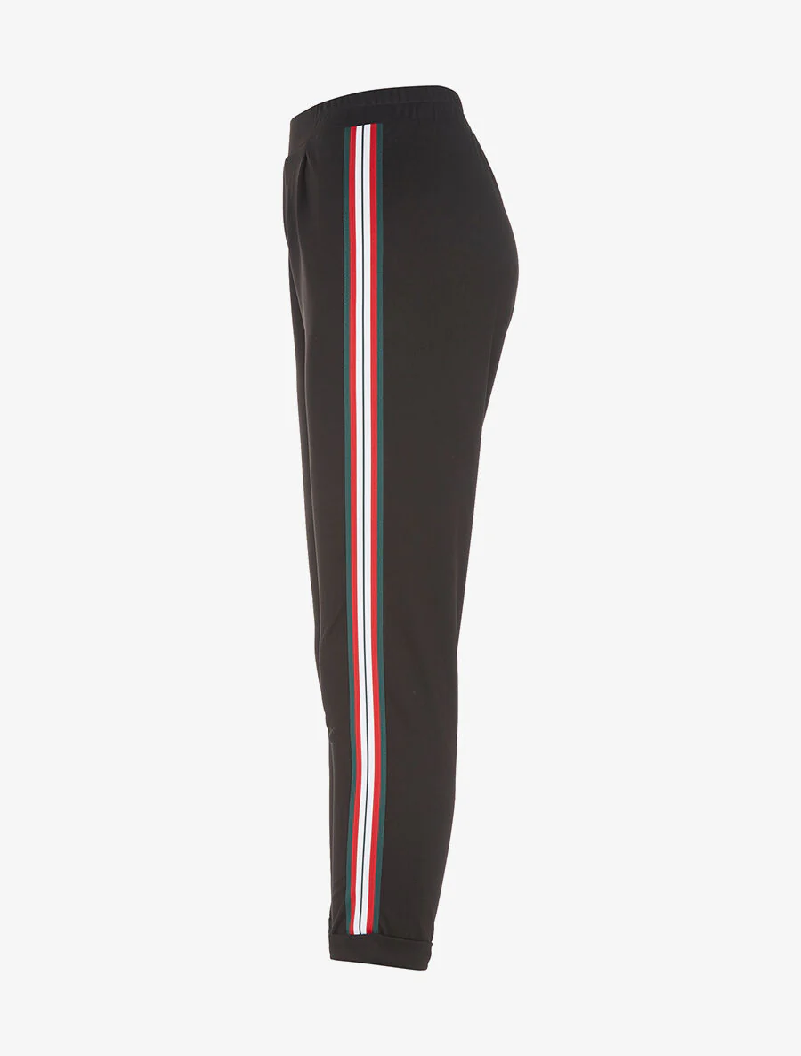 Jogpants 7/8 lignes sur les côtés - noir/rouge - Image 3