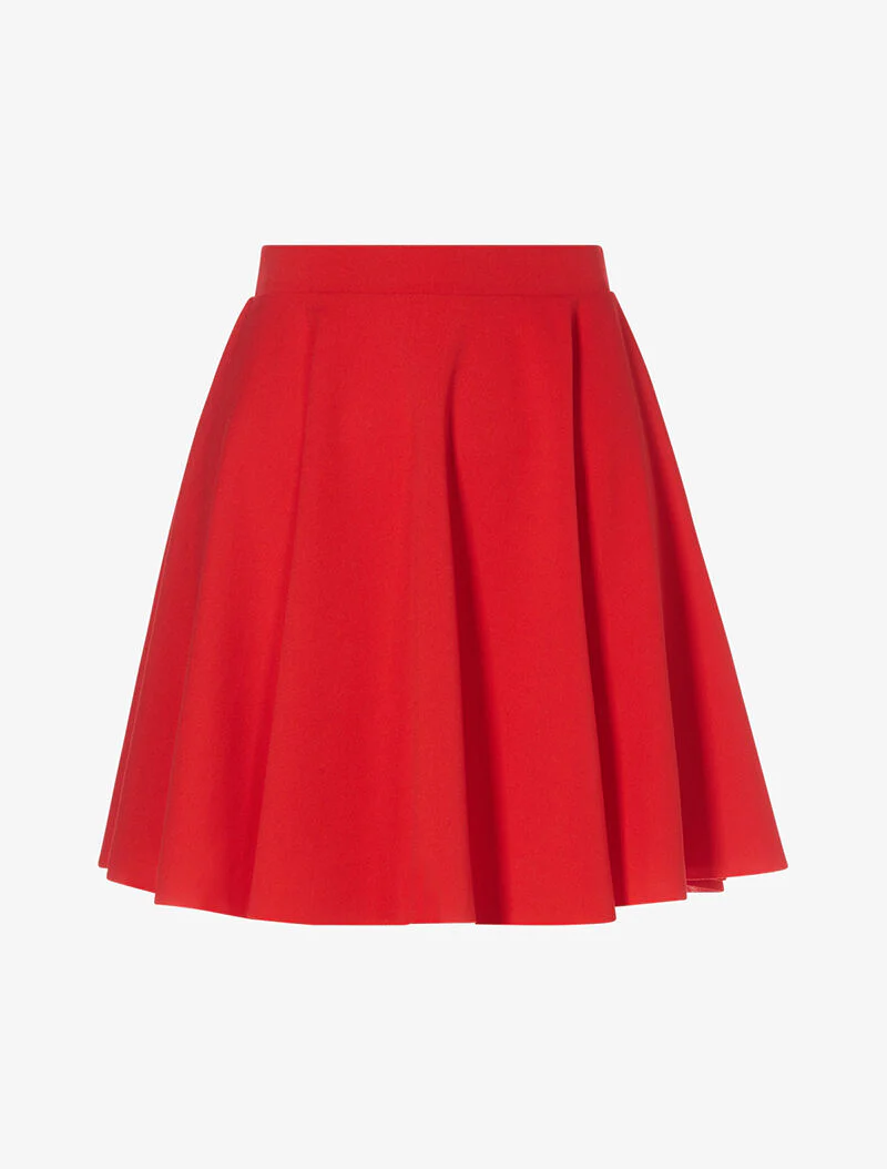 Jupe basique évasée - rouge - Image 4