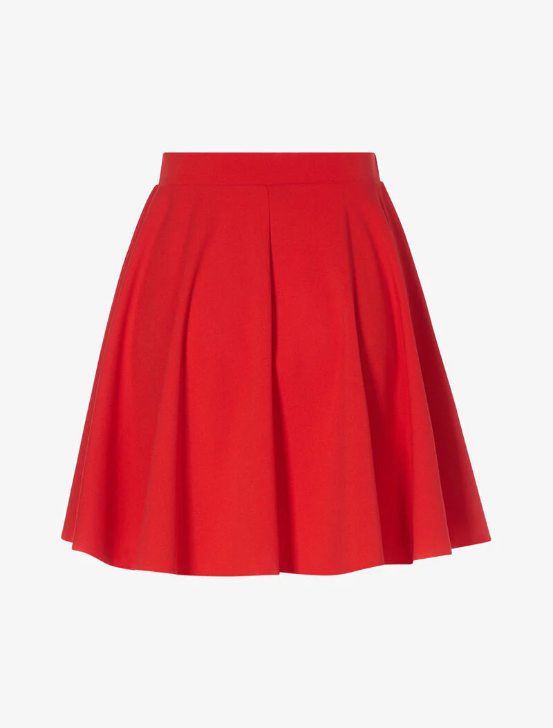 Jupe basique évasée - rouge - Image 5