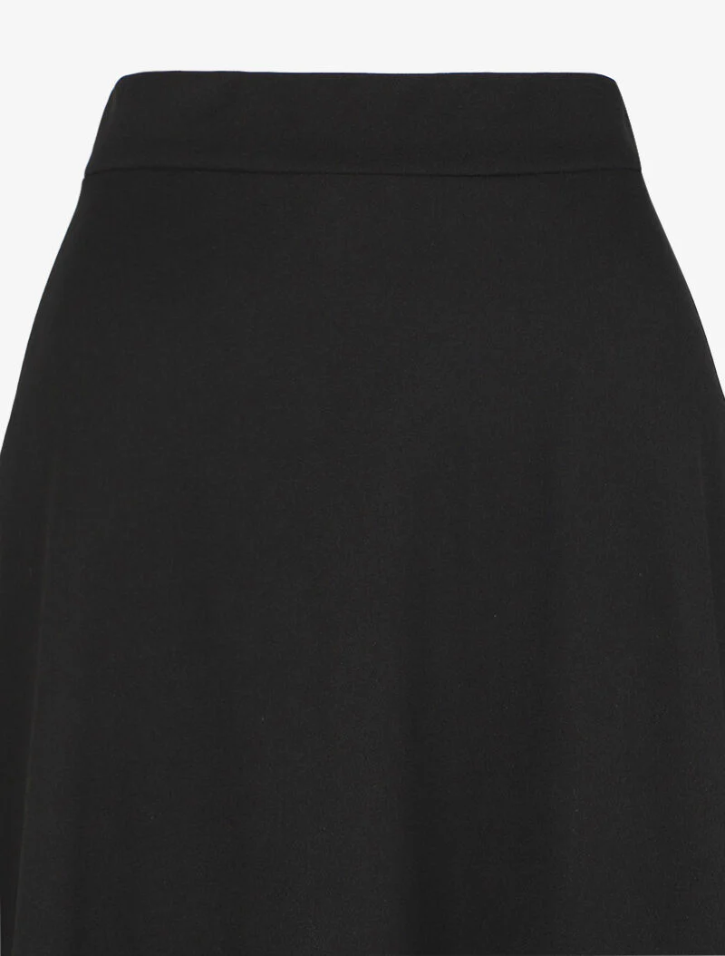 Jupe cloche longue - Noir - Image 3