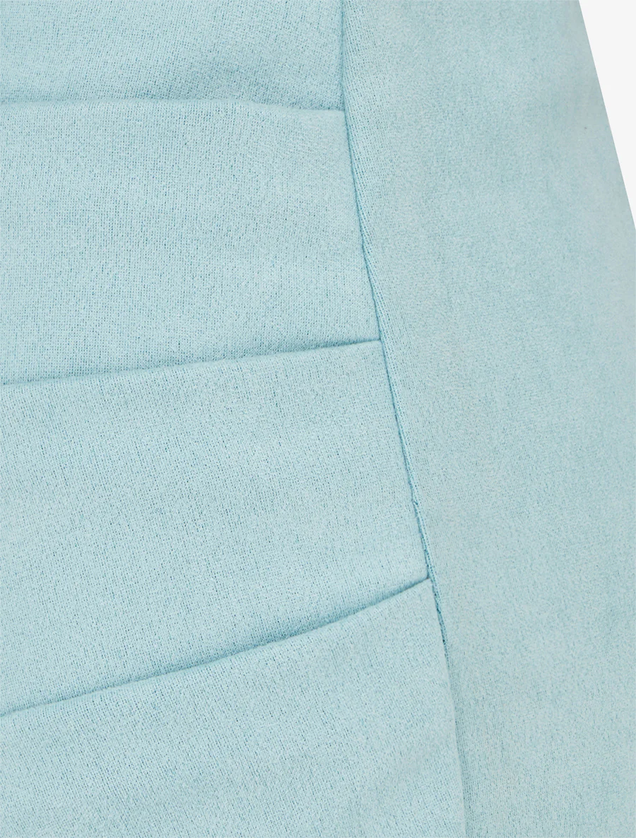 Jupe courte en suédine - Turquoise - Image 3