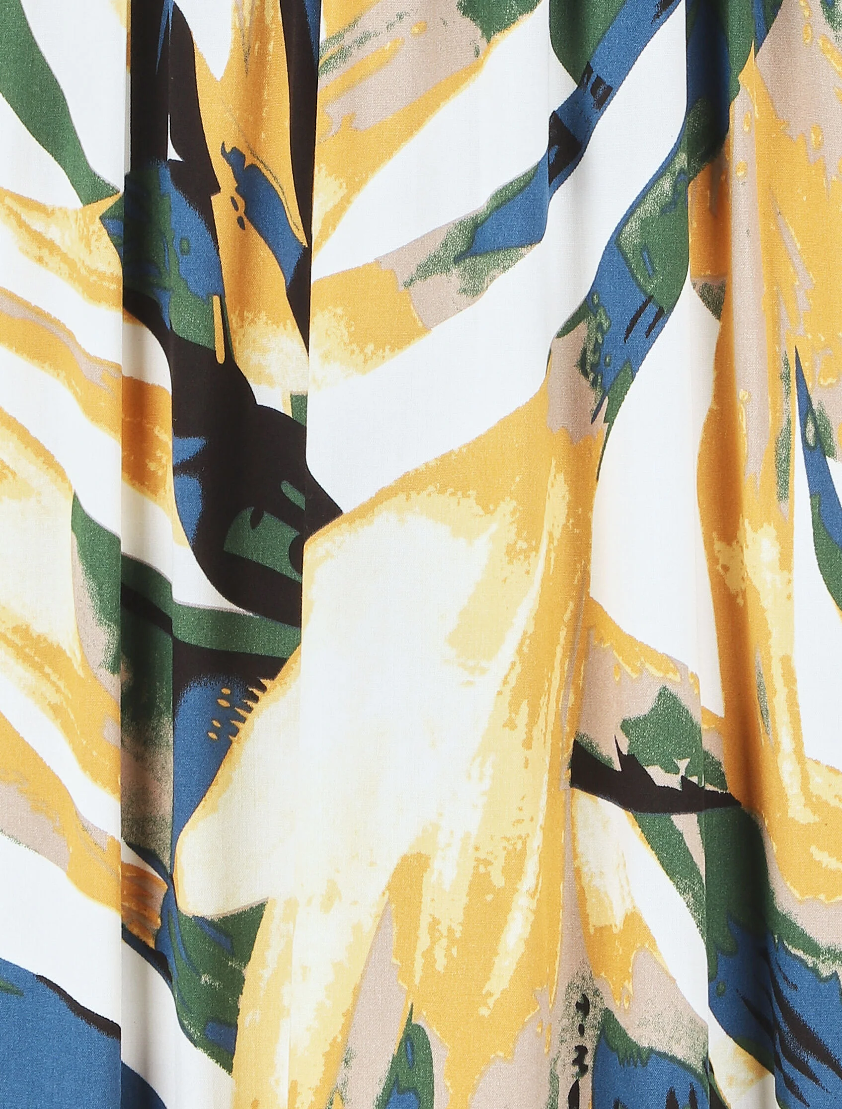 Jupe imprimé peinture abstraite - Jaune - Image 3