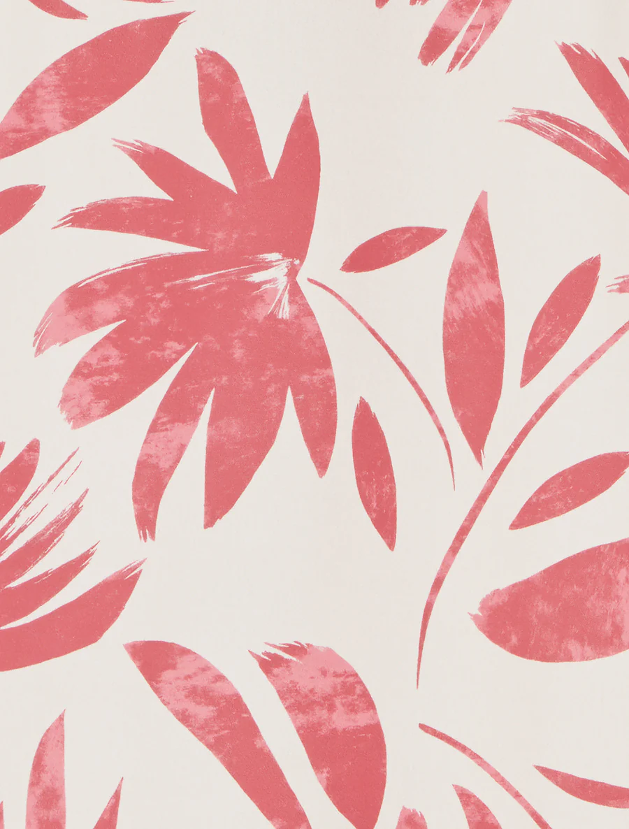 Jupe longue imprimé floral à taille fantaisie - Rose foncé - Image 3