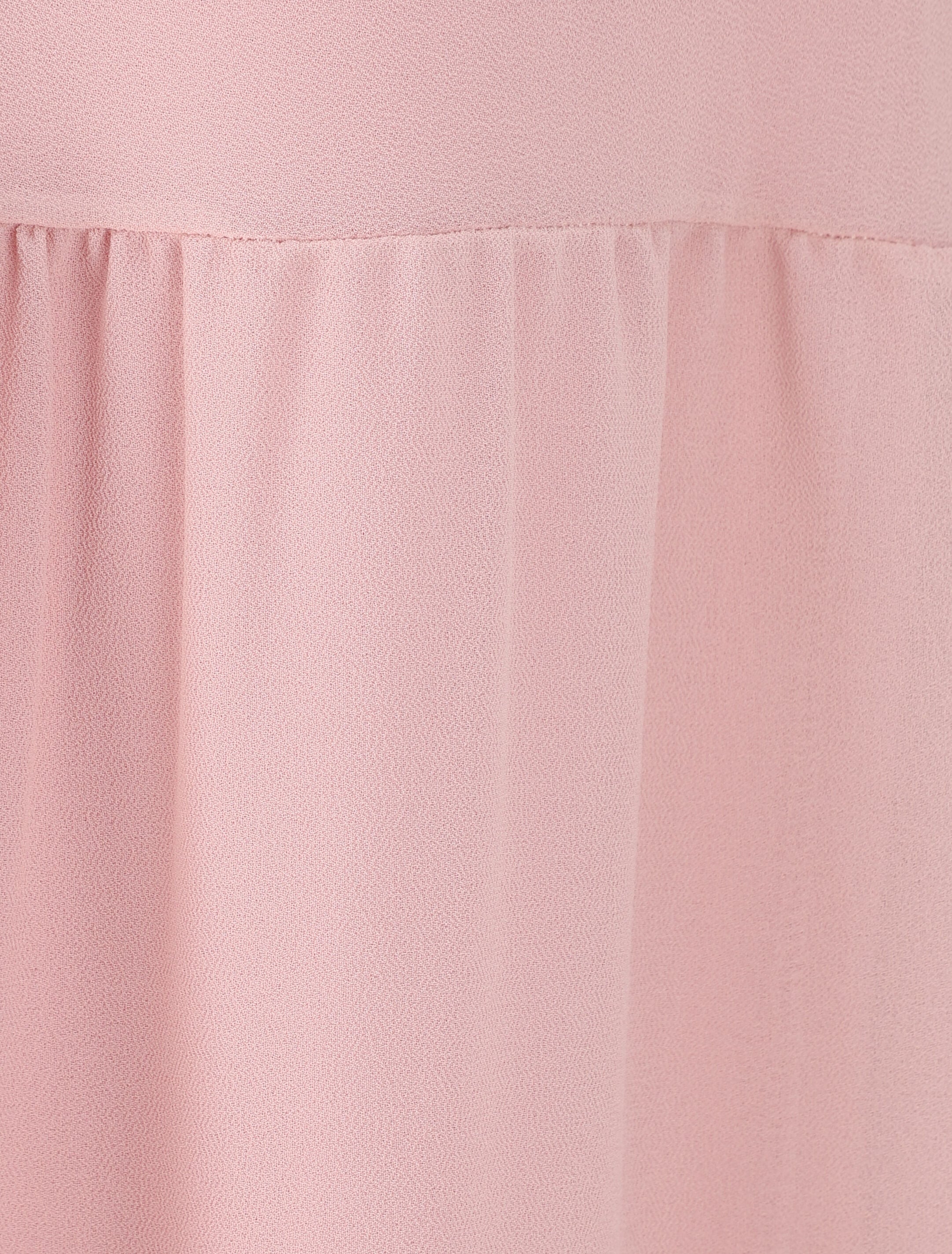 Jupe longue unie en voile - Rose - Image 3