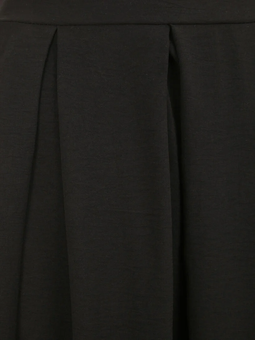 Jupe longue unie évasée - Noir - Image 3