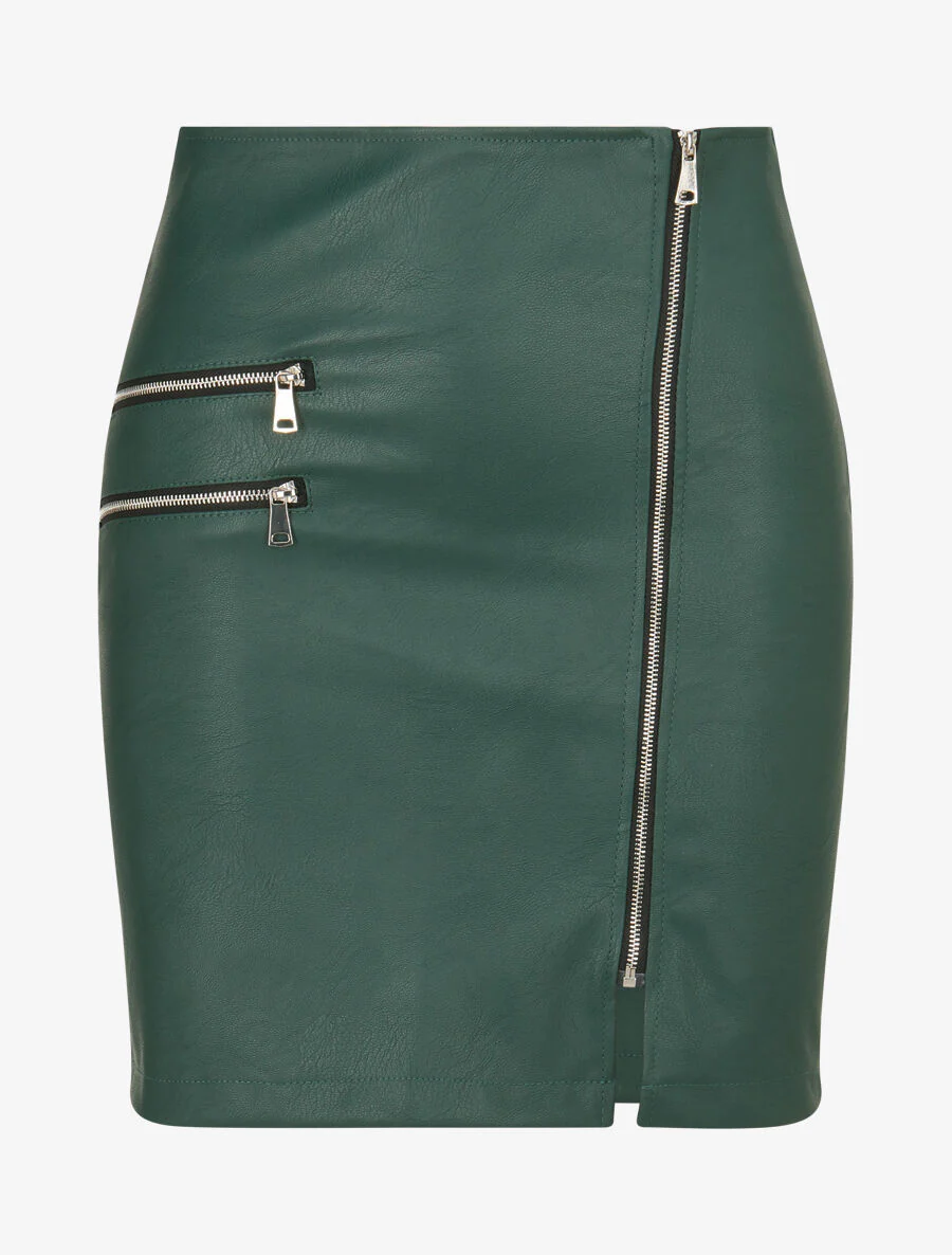 Jupe moulante en simili - Vert