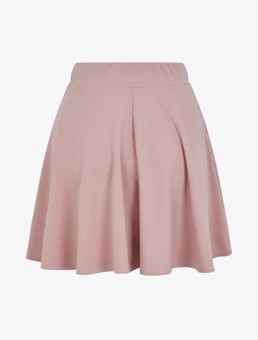 Jupe patineuse à taille haute - Rose poudré - Image 2