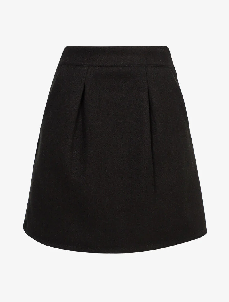 Jupe patineuse en maille - noir