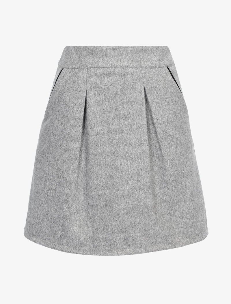 Jupe patineuse en maille - gris clair