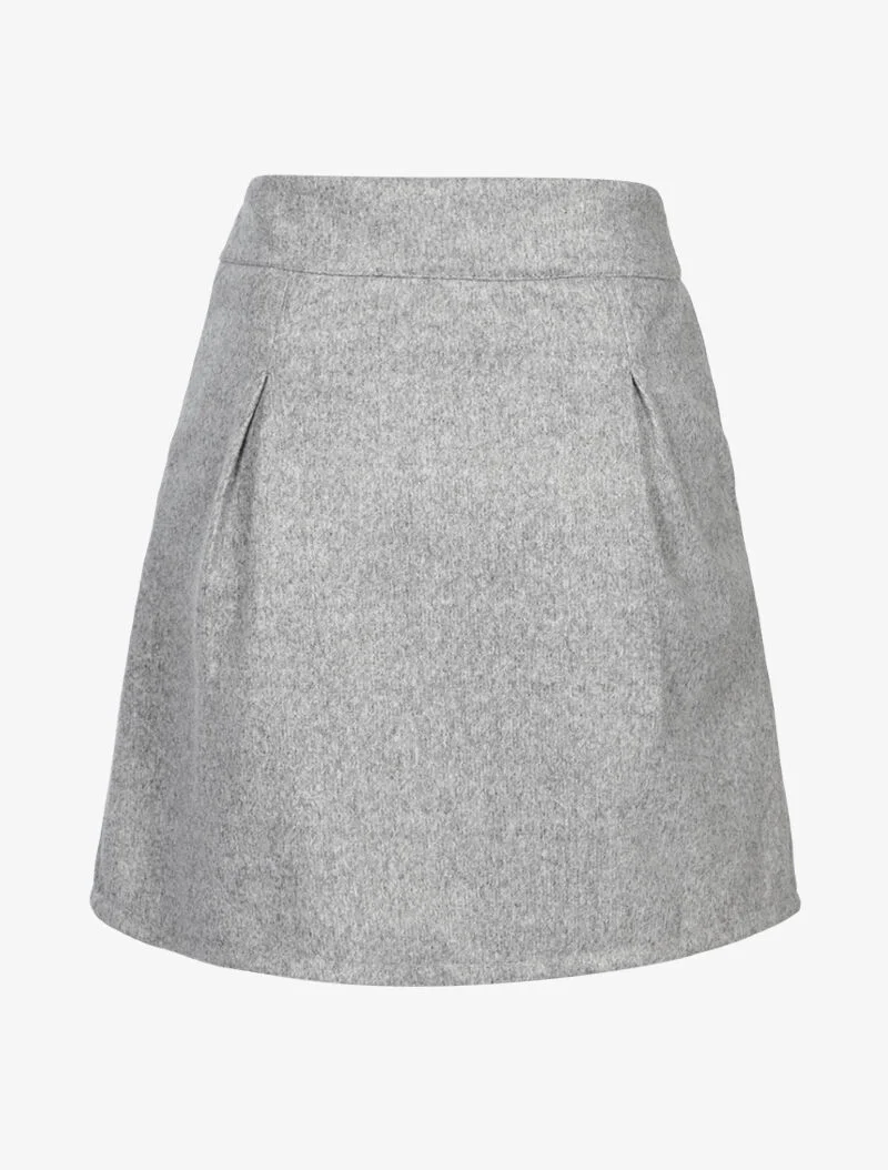 Jupe patineuse en maille - gris clair - Image 2