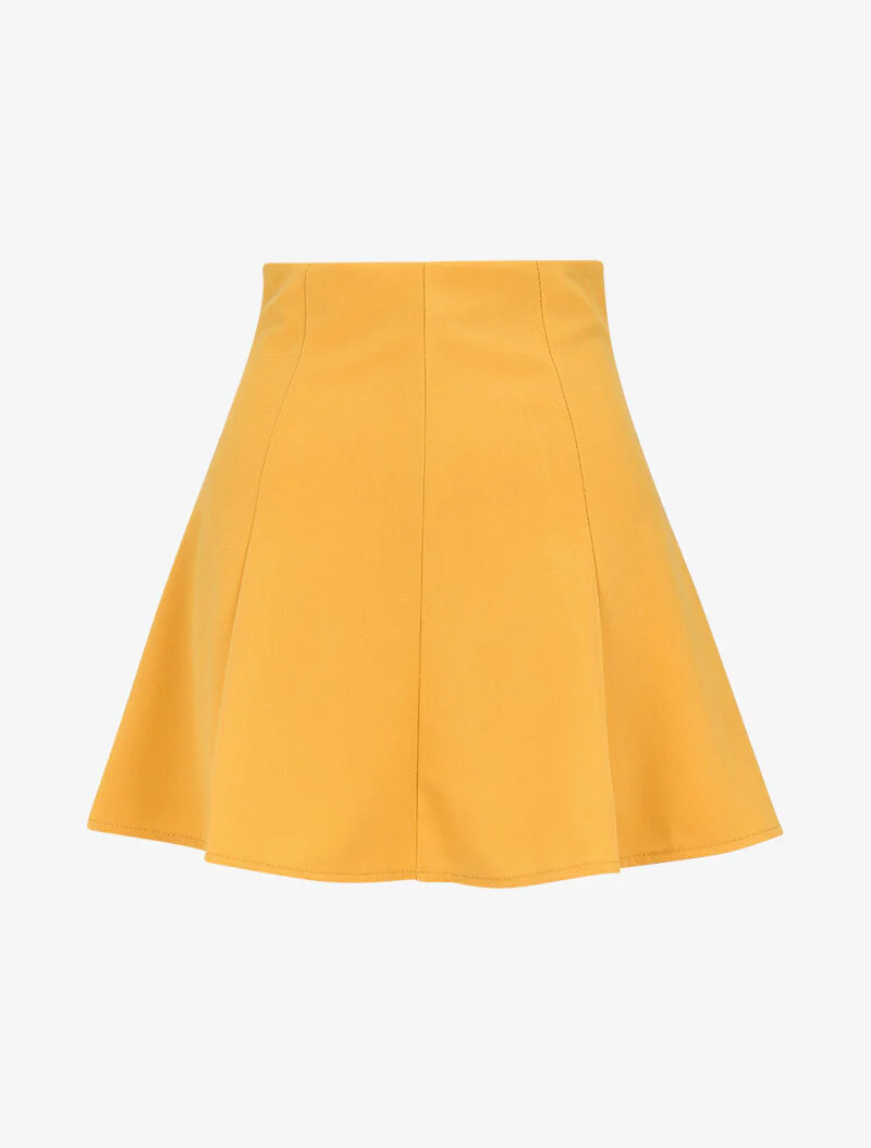 Jupe patineuse évasée - jaune - Image 2