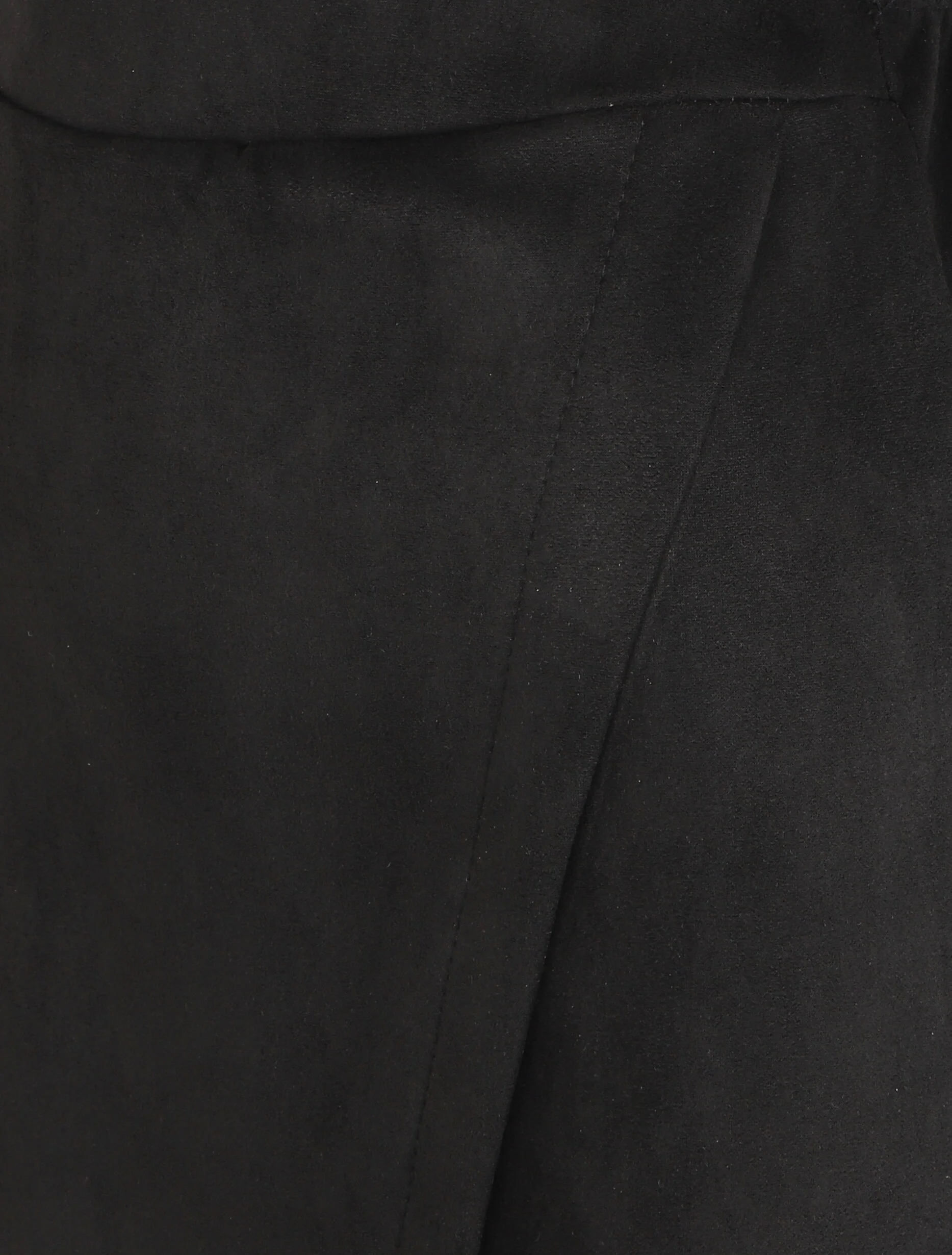 Jupe portefeuille en suédine - Noir - Image 3