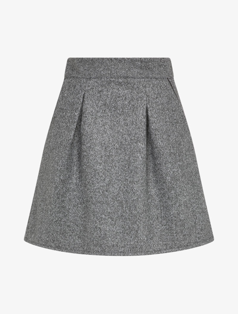 Jupe trapèze en feutrine - Gris foncé