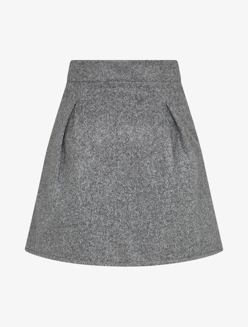 Jupe trapèze en feutrine - Gris foncé - Image 2