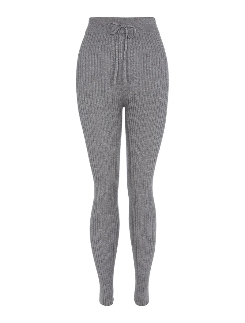 Legging côtelé - gris