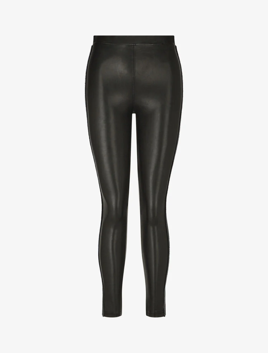Legging en simili clouté - Noir