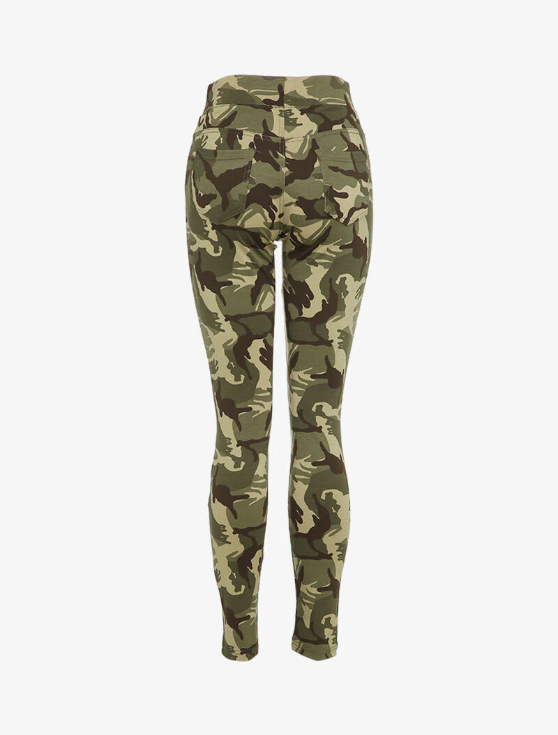 Legging imprimé à poches - Kaki - Image 2