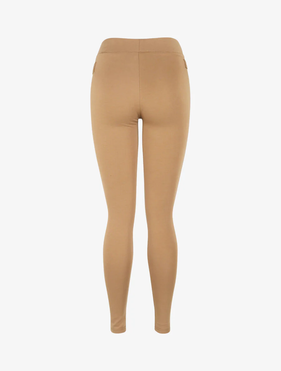 Legging ultra skinny à coutures apparentes - Taupe - Image 2