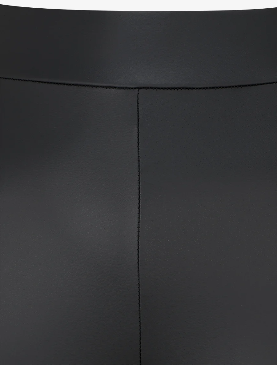 Legging uni en simili - Noir - Image 3