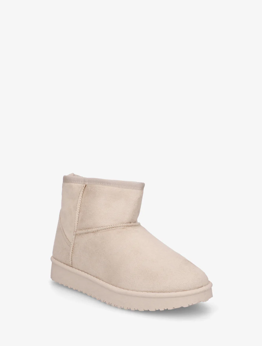 Low boots unies en suédine - Beige - Image 2