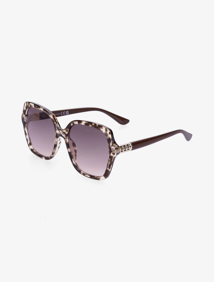 Lunettes de soleil arrondies oversize - Rose