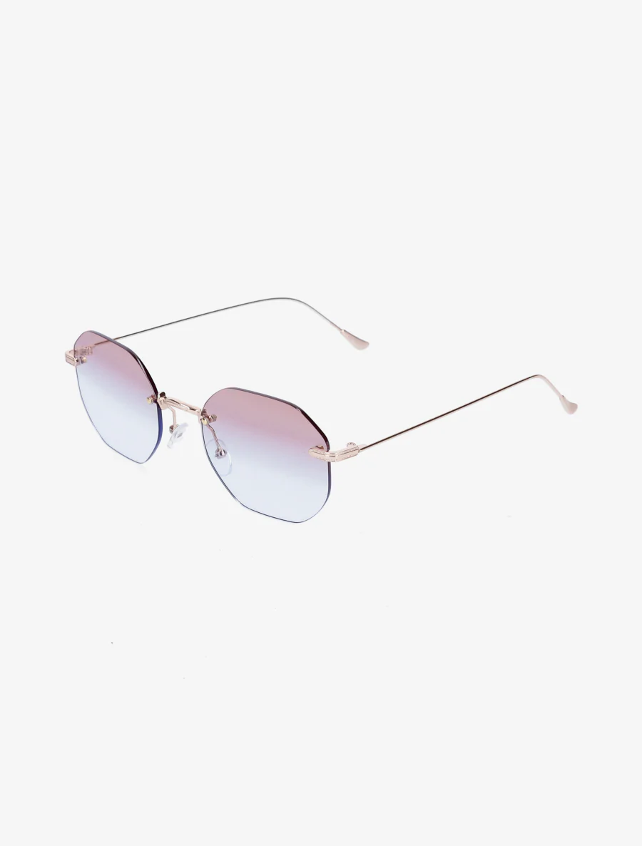 Lunettes de soleil octogonales - Rose