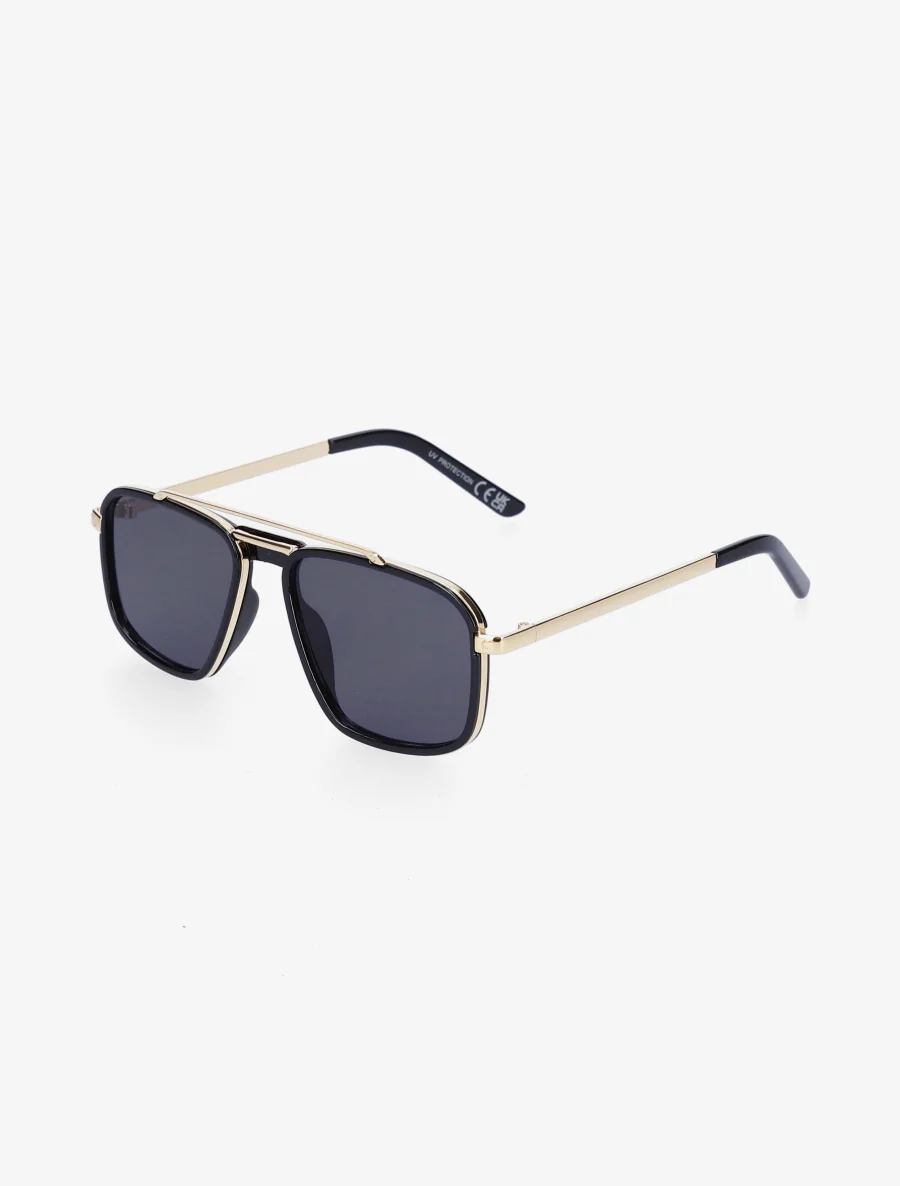 Lunettes de soleil style aviateur - Or