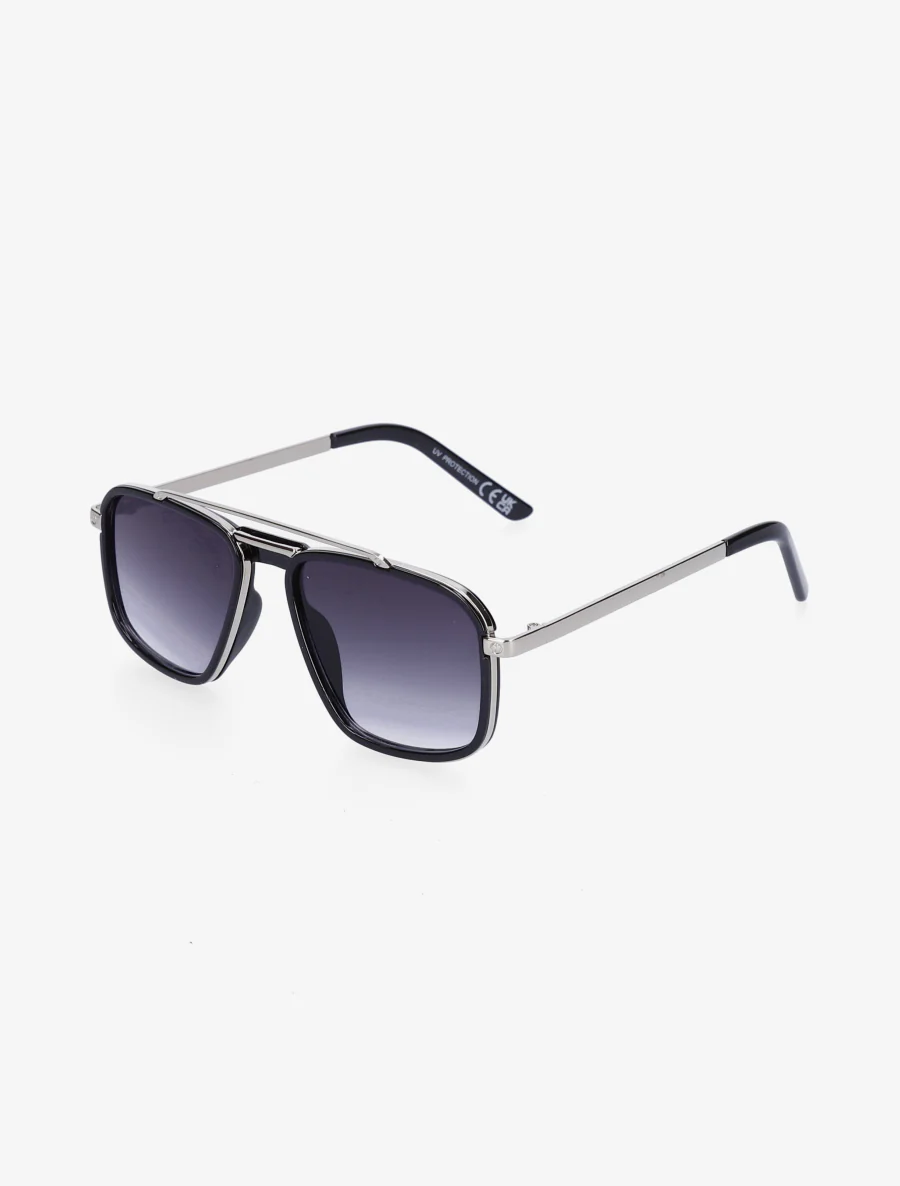 Lunettes de soleil style aviateur - Argent